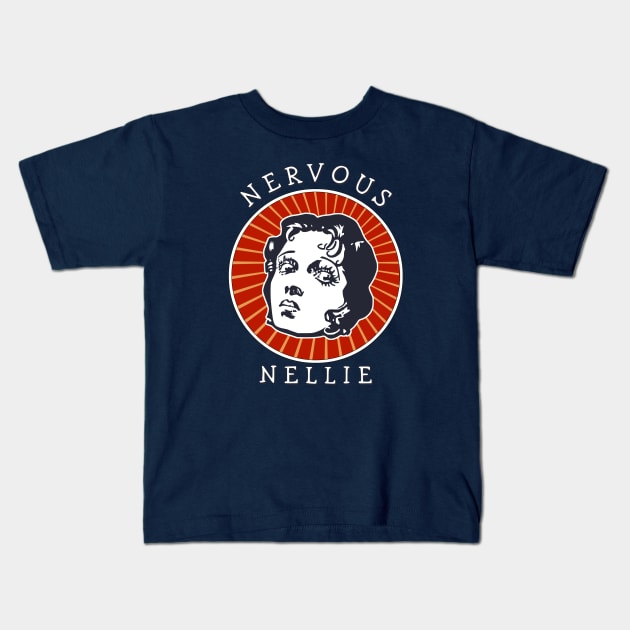 Nervous Nellie Kids T-Shirt by ranxerox79